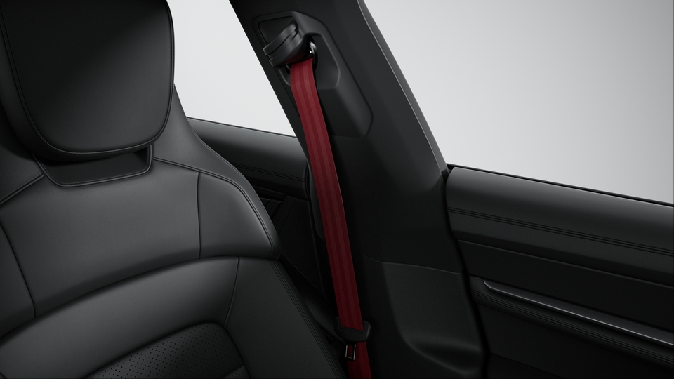 Seat Belts in Bordeaux Red