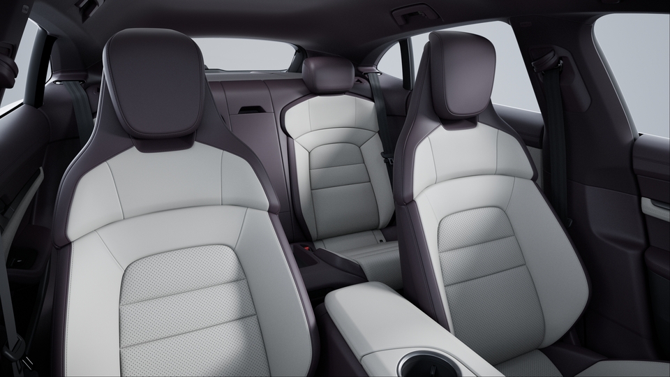 Two-Tone Leather Interior, Smooth-Finish Leather, Bramble/Crayon