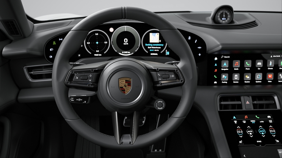 Steering Wheel Trim Carbon matt including Steering Wheel Heating (i.c.w. Sport Chrono Package and Leather Interior)