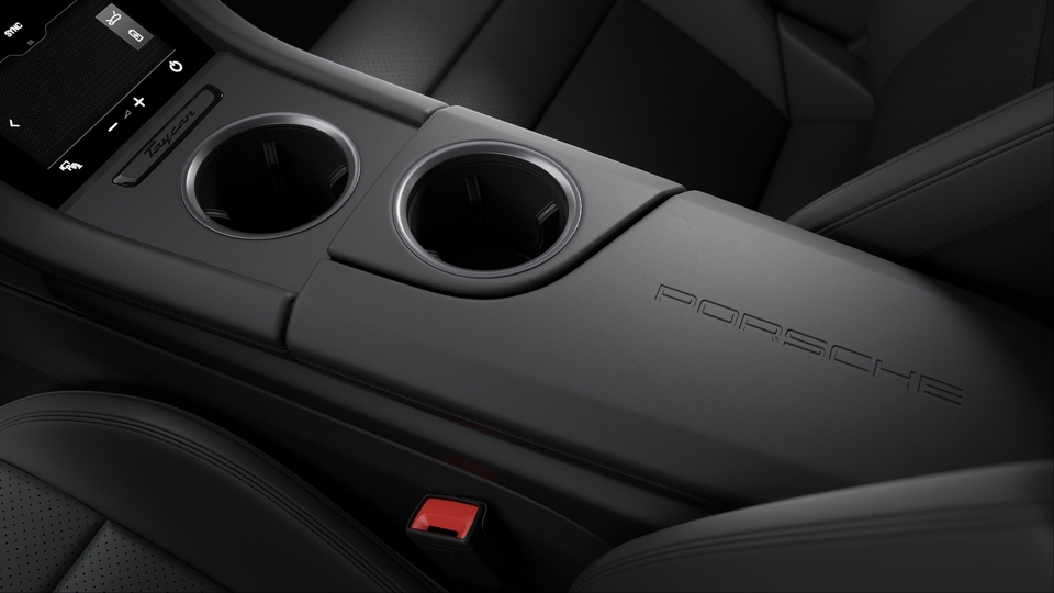 'PORSCHE' Logo on Centre Console Storage Compartment Lid