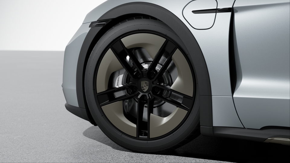 21-inch Taycan Exclusive Design Wheels painted in Black (high-gloss)