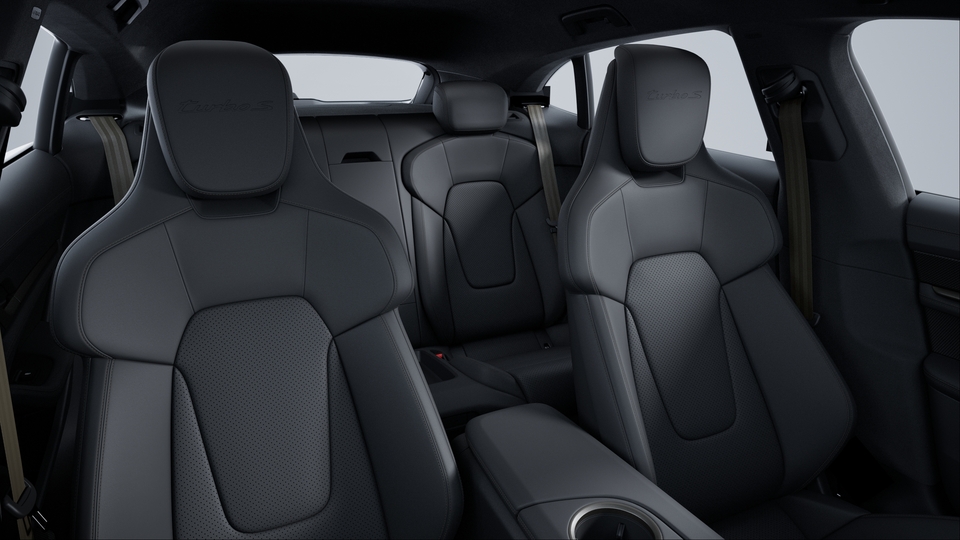 Leather Interior with Smooth-Finish Leather in Black and with contrasts in Turbonite