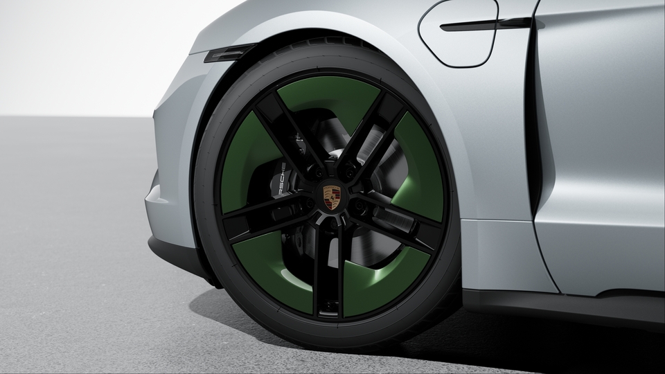 21-inch Taycan Exclusive Design Wheels painted in Black (high-gloss)