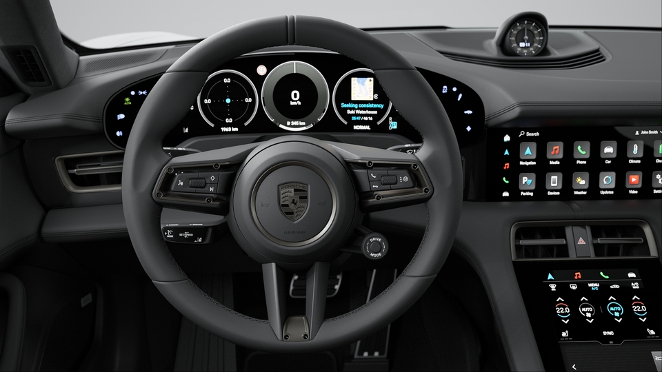 GT multifunction sports steering wheel in leather including Mode Switch and steering wheel heating