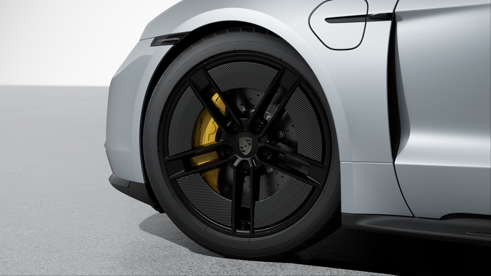 21-inch Taycan Exclusive Design Wheels painted in Black (high-gloss)