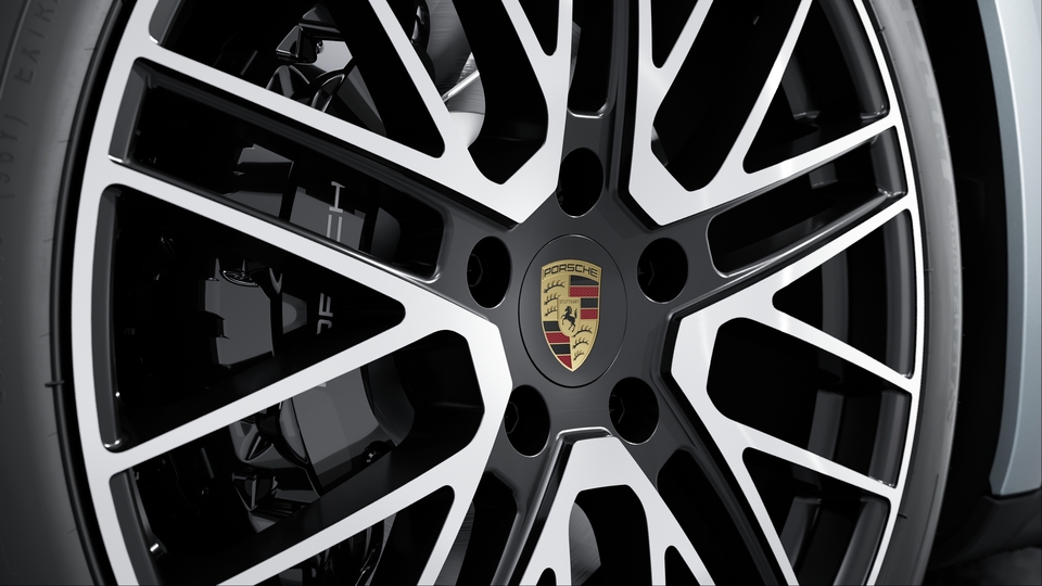Centro de rueda con escudo Porsche a color