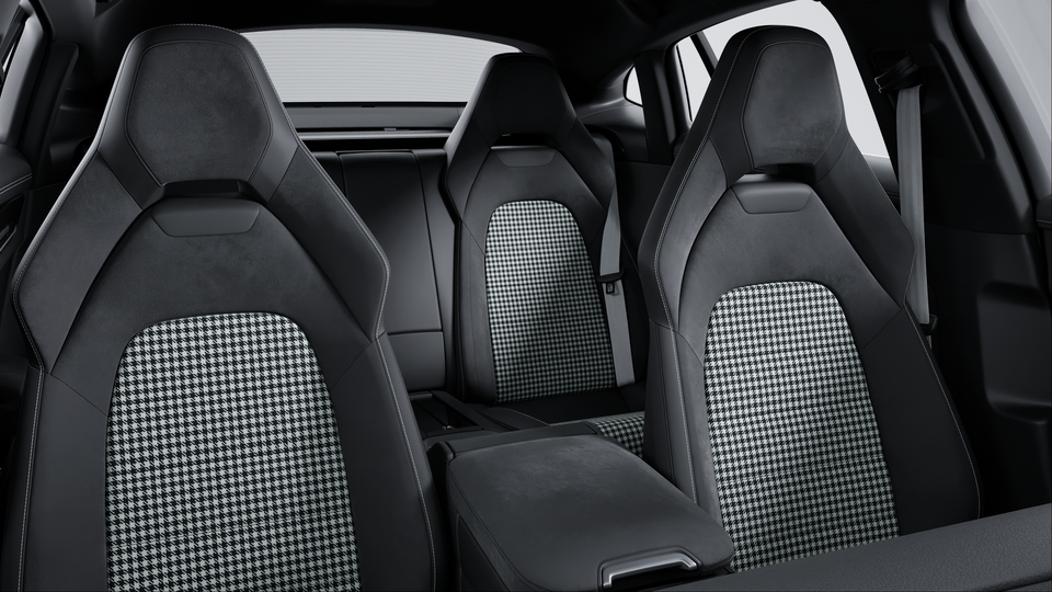Leather-Free Interior in Black with Pepita Seat Centers