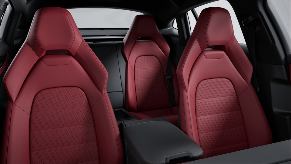 Leather Interior in Black/Bordeaux Red