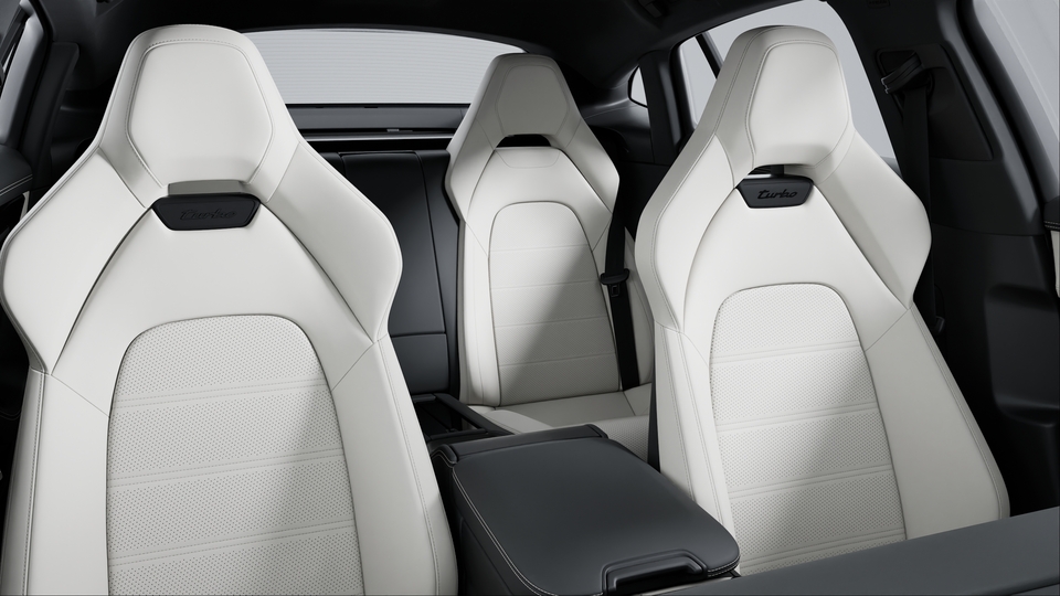 Two-tone leather interior in Black and Kalahari Grey, smooth-finish leather