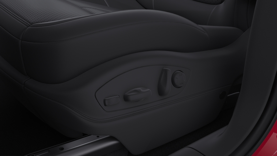 Seat consoles leather with coloured decorative stitching