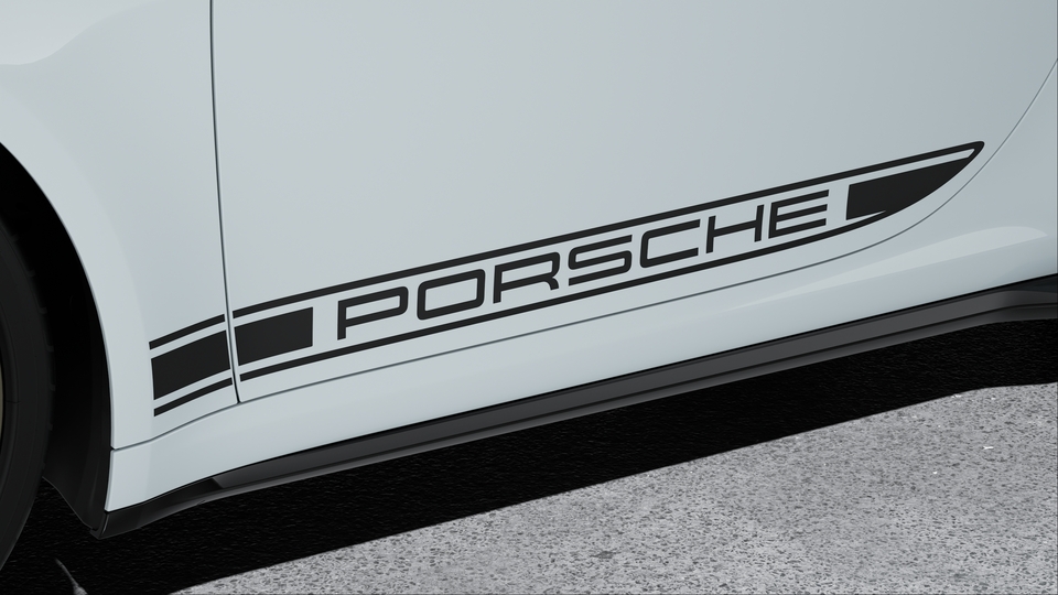 Ozdobné bočné logo 'PORSCHE' čierne