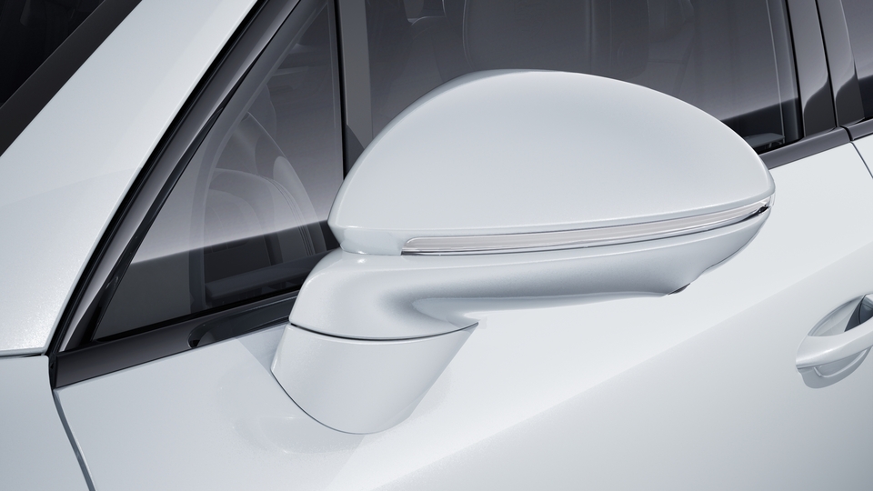 Exterior mirrors painted in exterior colour