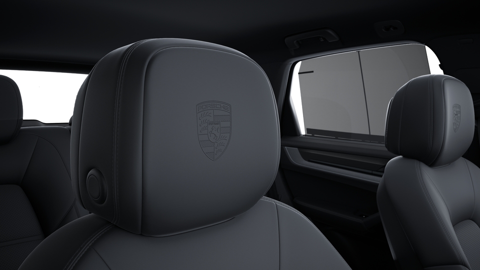 Porsche Crest on headrests front seats