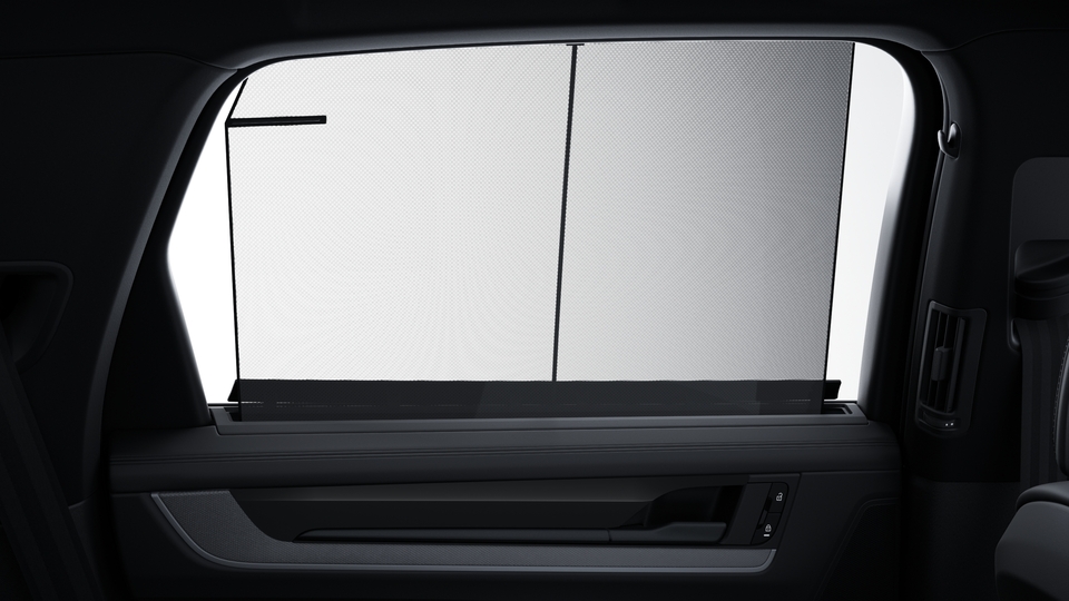 Electric roll-up sunblind for rear side windows