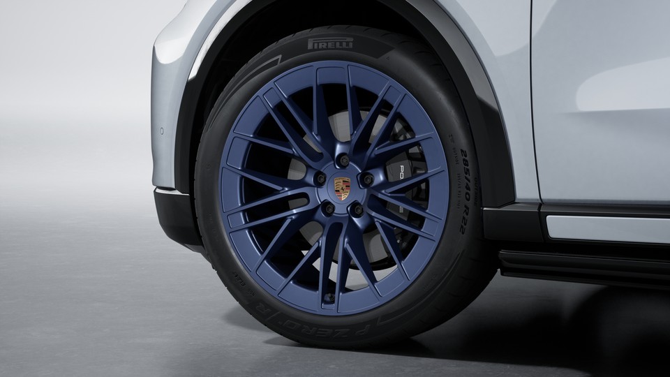Wheels painted in Indigo Blue