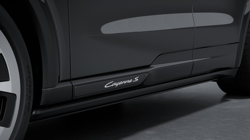 Model designation on doors silver