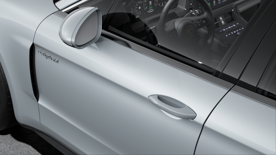 Door handle inlays painted in exterior colour