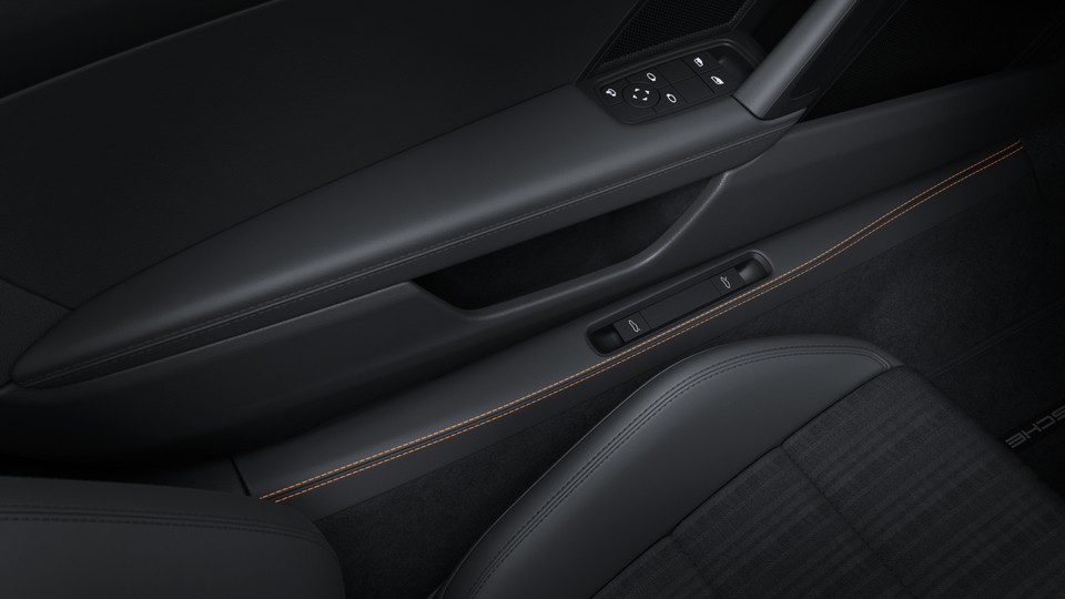 Extended Package Leather with coloured decorative stitching