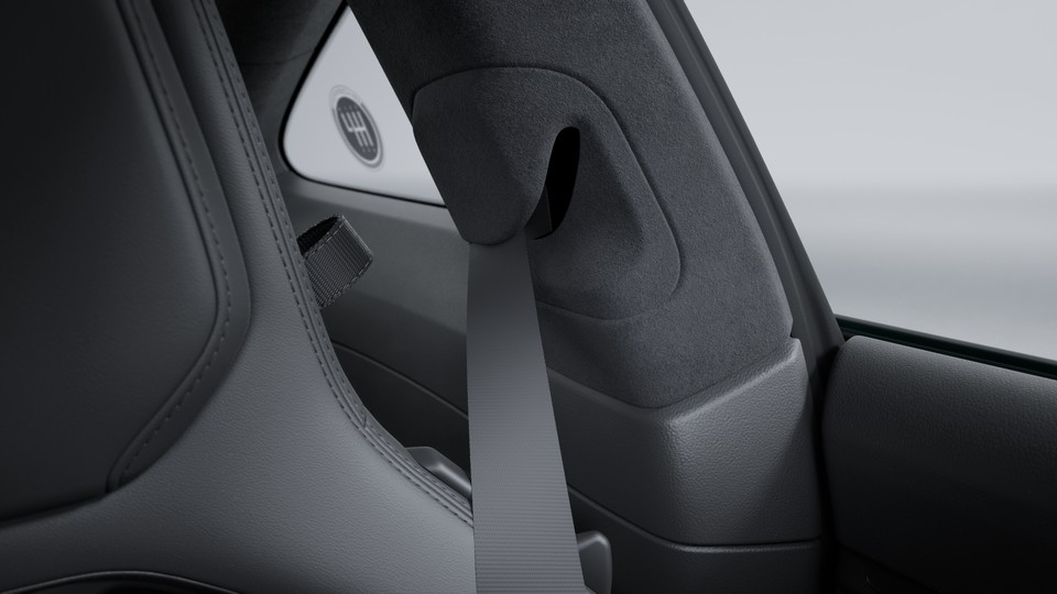 Seat Belt Outlet Trims in Race-Tex