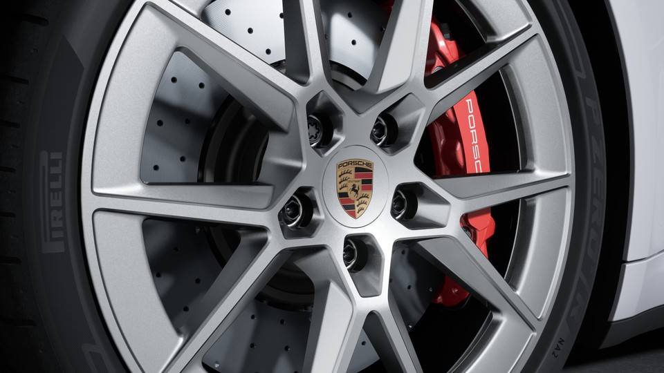 Центри колісних дисків з повноколірним гербом Porsche