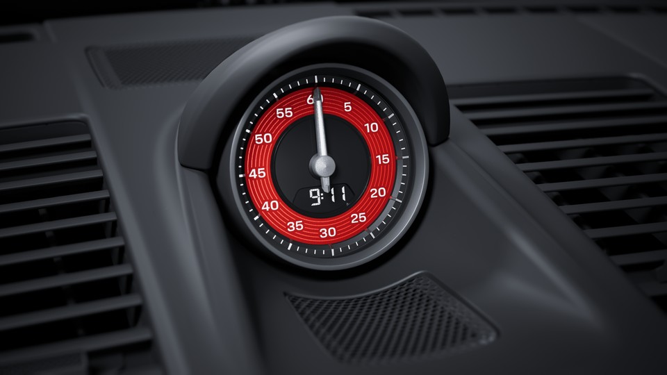 Циферблат секундоміра Sport Chrono та цифровий тахометр у кольорі Guards Red