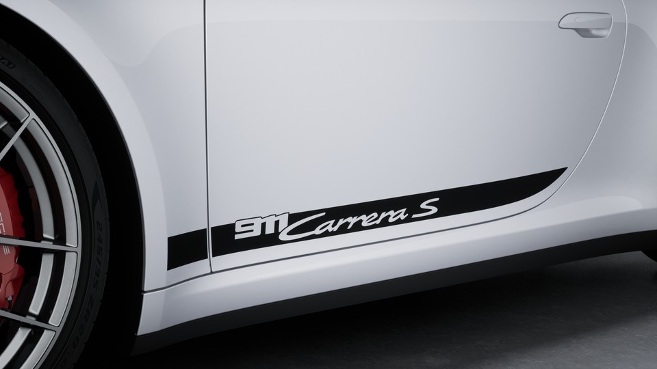 Model Designation Stripe Decal on Side in Black