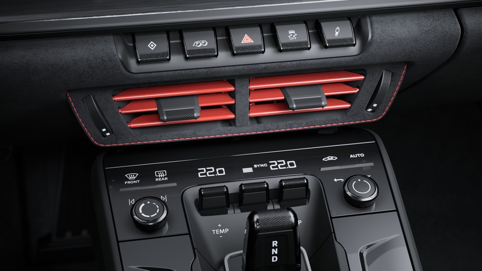 Slats painted and air vents Race-Tex with coloured decorative stitching