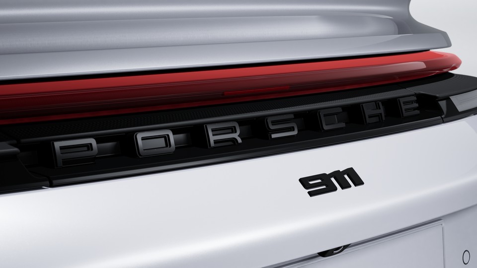 Monogramme '911' peint en Noir (finition brillante)