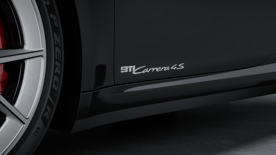 Model Designation on Doors in Silver