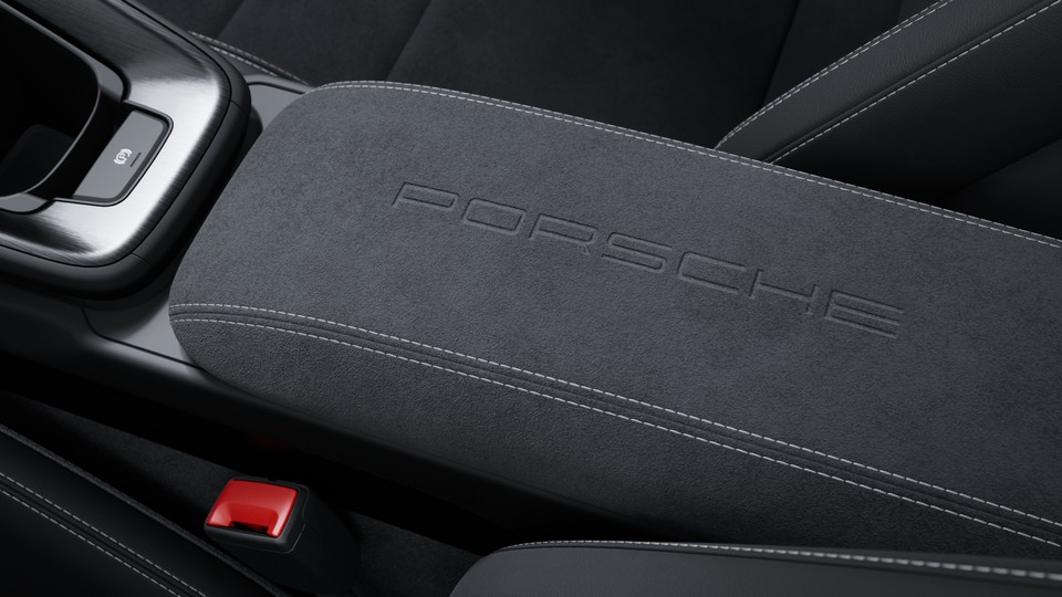 Storage compartment lid Race-Tex with ‘PORSCHE’ logo