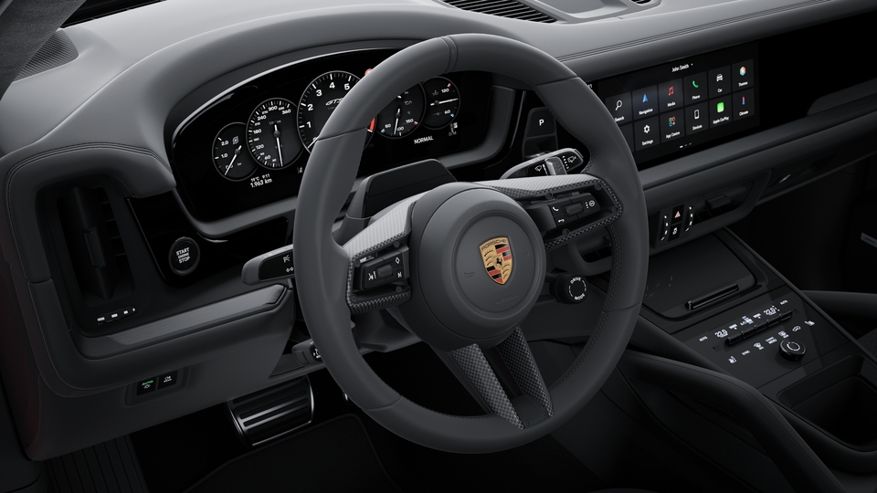 Heated GT Sport Steering Wheel in Leather with Trim in Carbon Fiber