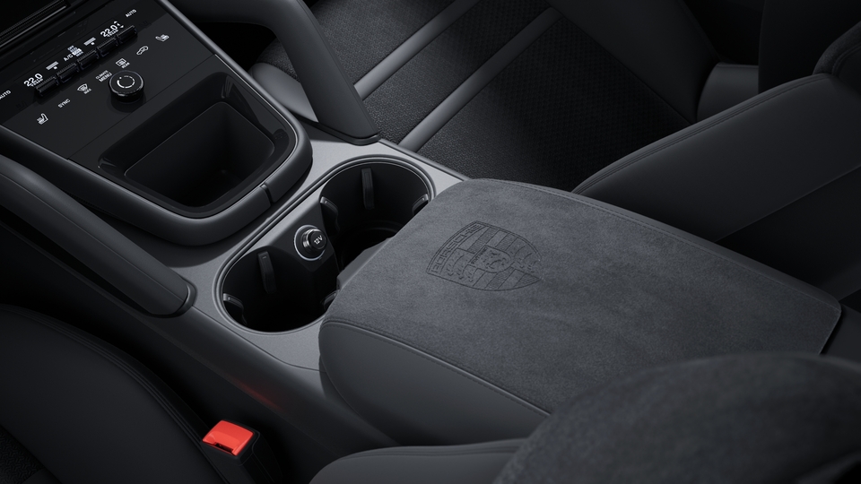 Center Console Armrest with Porsche Crest