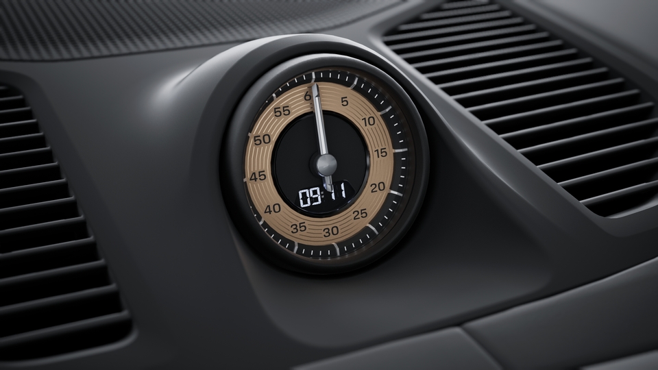 Sport Chrono Stopwatch or Compass Dial and Digital Tachometer in Mojave Beige