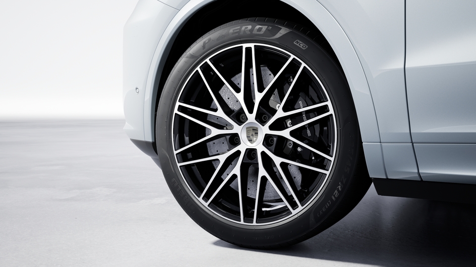 Porsche Ceramic Composite Brake (PCCB) s kočionim čeljustima u crnoj boji (visoki sjaj)