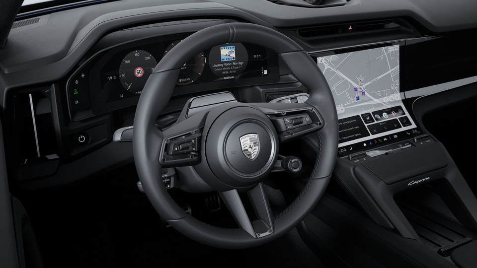 Volante esportivo GT em couro, incluindo aquecimento do volante e seletor de modos de condução (Mode-Switch).
