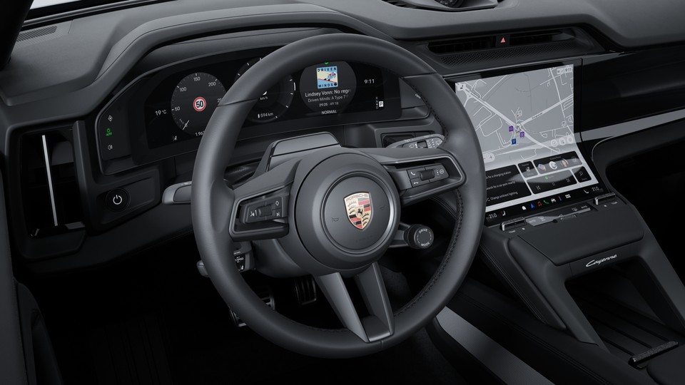 Multifunctional steering wheel in leather including steering wheel heating and Mode-Switch