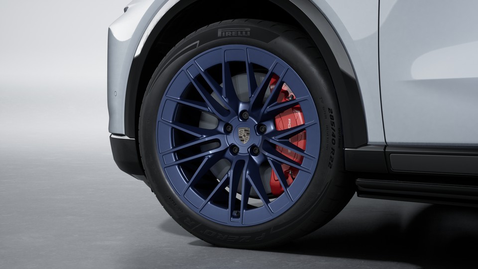 Wheels painted in Indigo Blue