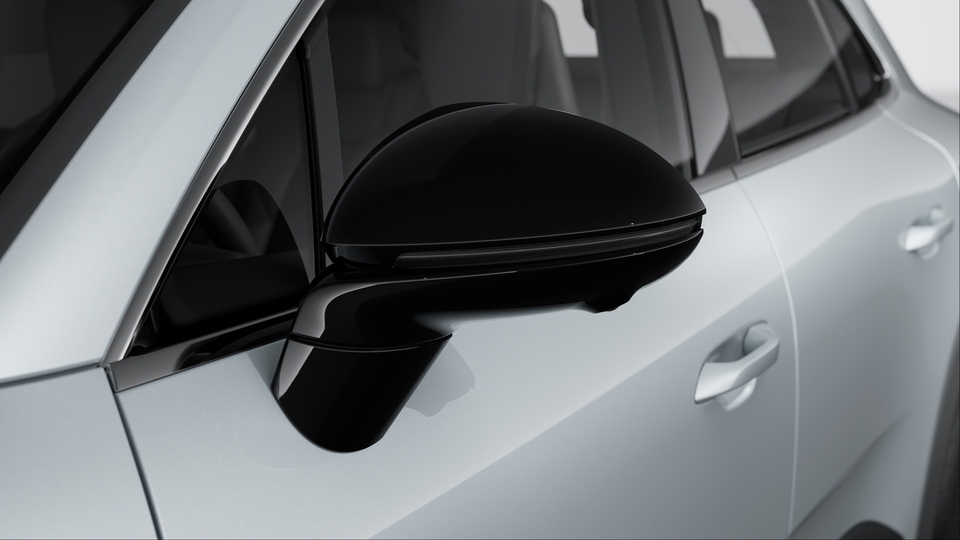 Exterior Mirrors Painted in High Gloss Black