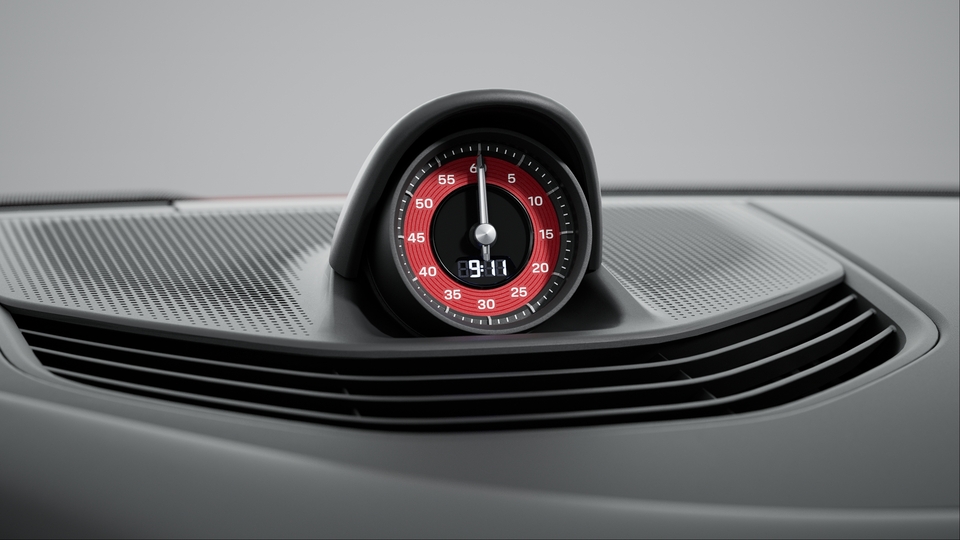 Sport Chrono Cronómetro Esfera de instrumentos y medidor de potencia Rojo Carmín