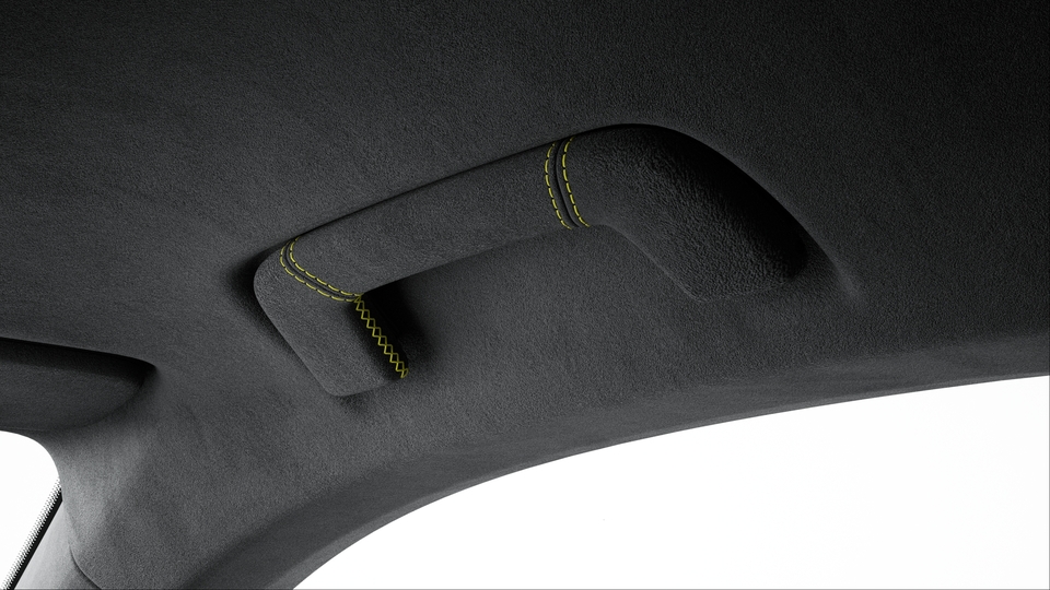Roof Lining Grab Handles Race-Tex with coloured decorative Stitching