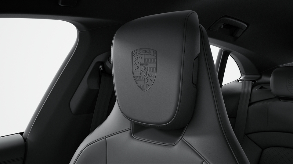 Porsche Wappen auf Kopfstützen (Vorder- und äußere Fondsitze)