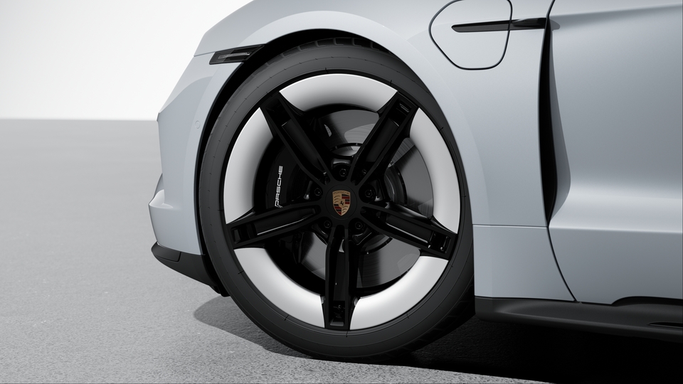 Hamulce Porsche Surface Coated Brake (PSCB) z zaciskami w kolorze czarnym (wysoki połysk)