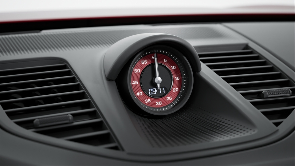 Sport Chrono Stopwatch Dial and Digital Tachometer in Bordeaux Red