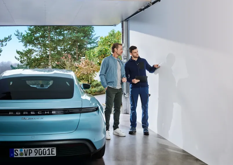 Learn more about Porsche home charging hardware and Installation Services, Powered by Qmerit.
